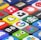 A collection of colorful 3D app icons arranged in a grid-like pattern, featuring well-known brands and services such as Spotify, Netflix, Discord, and Facebook. Each icon is distinct with vibrant colors and recognizable logos, giving a sense of modern digital culture.